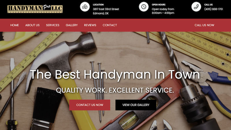 Captura de Imagen del Sitio Web de Servicios de Mantenimiento de Handyman Pro LLC.